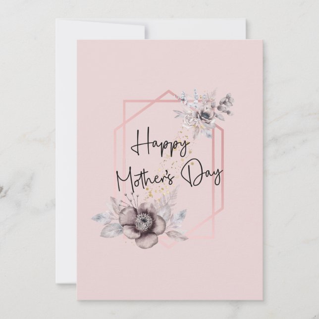 Pink Floral Mother's Day card (Front)
