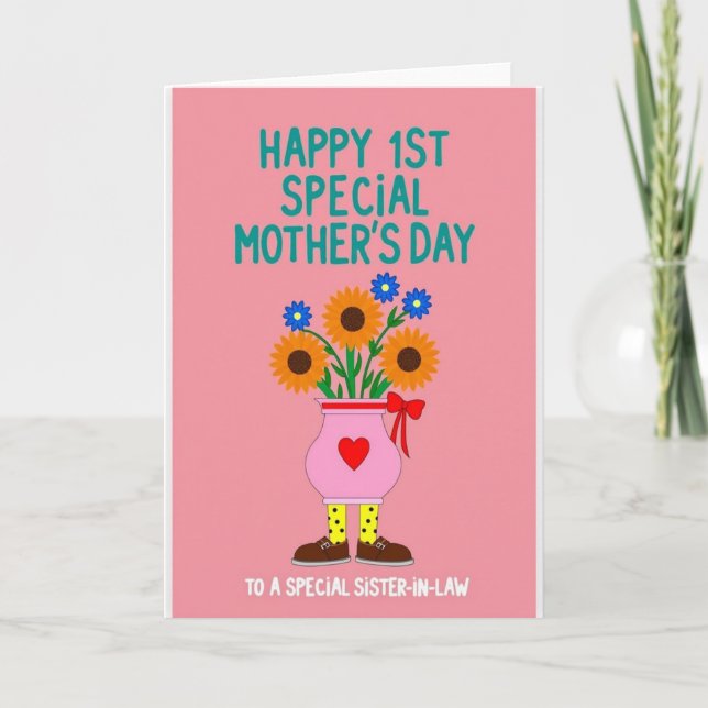 Pink Floral Mothers Day Celebration Card (Front)