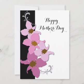 Pink Floral Mother's Day Flat Card