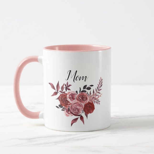Pink floral mothers day mug (Left)