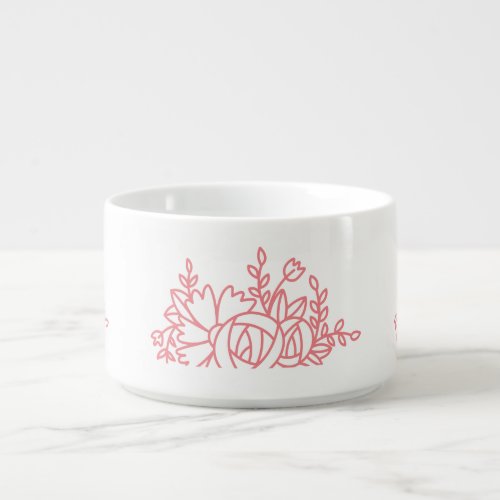 Pink Floral Motif  Bowl