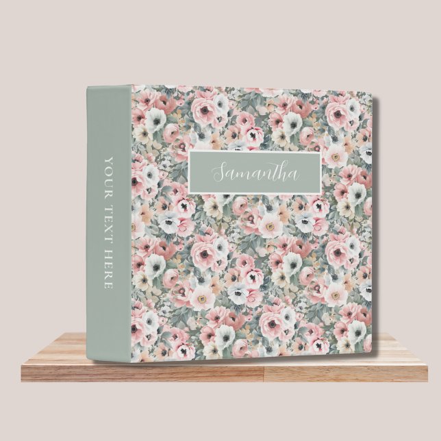 Pink Floral Name Binder (Creator Uploaded)