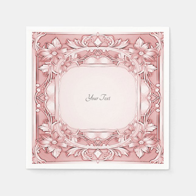 Pink Floral Napkins (Front)