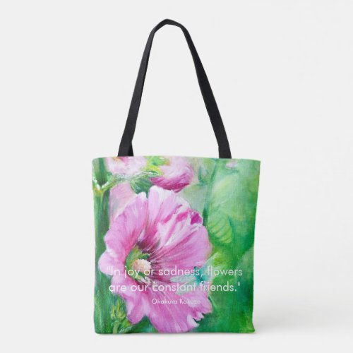 Pink Floral Nature Tote Bag