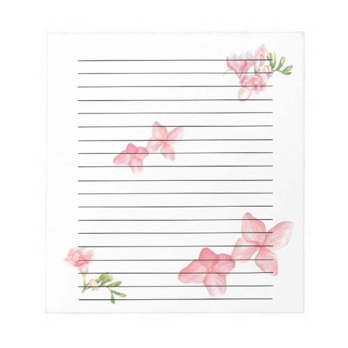 Pink Floral Notepad