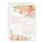 Pink Floral Orange Citrus Baby Shower