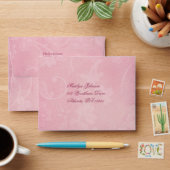 Pink Floral Paisley A2 Envelope for RSVP Card (Desk)