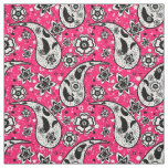 Pink Floral Paisley Pattern Design  Fabric