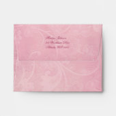 Pink Floral Paisley Personalized A2 Envelope (Back (Top Flap))