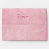 Pink Floral Paisley Personalized A7 Envelope (Back (Top Flap))