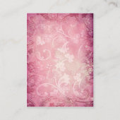 Pink Floral Paisley Reception Enclosure Card (Back)