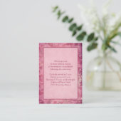 Pink Floral Paisley Reception Enclosure Card (Standing Front)