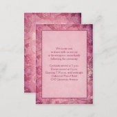 Pink Floral Paisley Reception Enclosure Card (Front/Back)