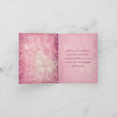 Pink Floral Paisley Thank You Note Card (Inside)