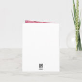 Pink Floral Paisley Thank You Note Card (Back)