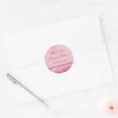 Pink Floral Paisley Thank You Sticker (Envelope)