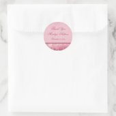 Pink Floral Paisley Thank You Sticker (Bag)