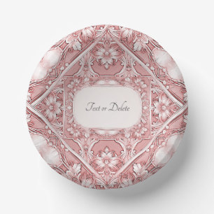 Pink Floral Paper Bowls