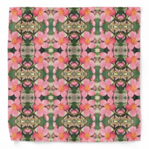 Pink Floral Pattern Bandana