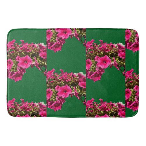 Pink Floral Pattern Bath Mat