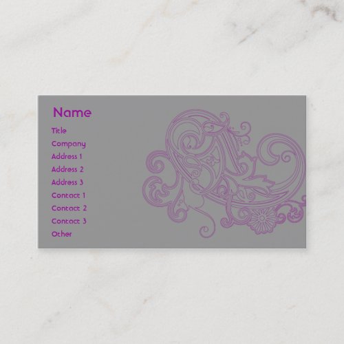 Pink Floral Pattern - Business Business Card Templates