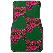 Pink Floral Pattern Car Floor Mats