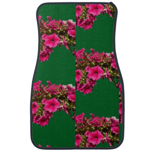 Pink Floral Pattern Car Floor Mats