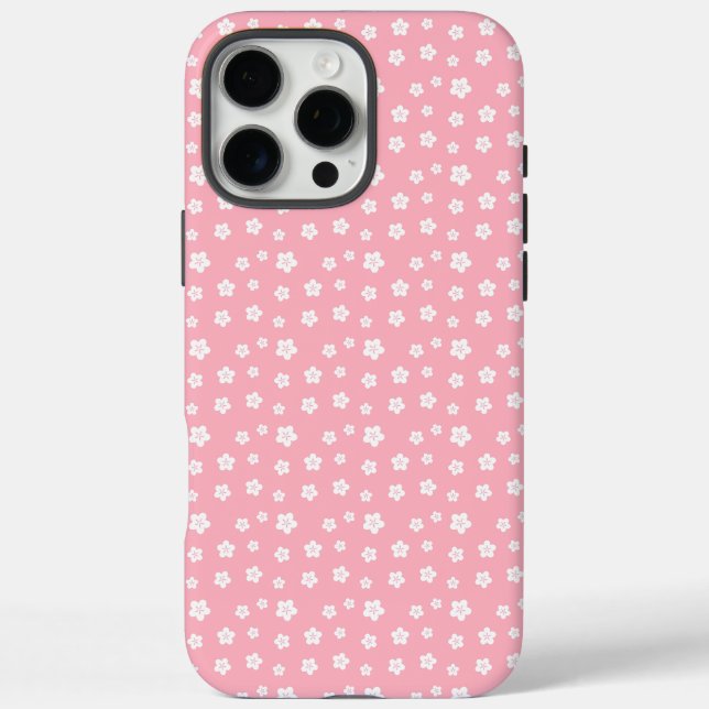 Pink Floral Pattern Case-Mate iPhone Case (Back)