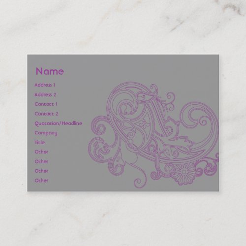 Pink Floral Pattern - Chubby Business Card
