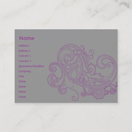Customizable Pink Floral Pattern - Chubby Business Card