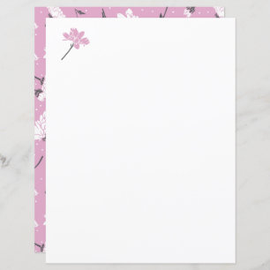 Pink Floral Pattern Design - Elegant Flower Art