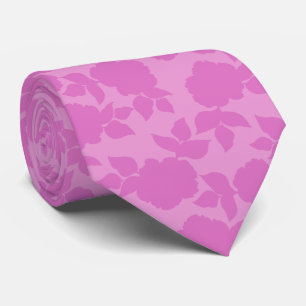  Pink Floral pattern Groom Gift   Neck Tie