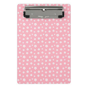 Pink Floral Pattern Mini Clipboard
