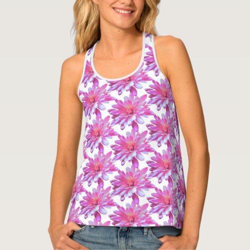 Pink floral pattern Pink Daisies Tank Top