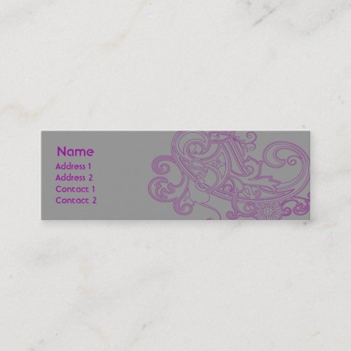 Pink Floral Pattern - Skinny Business Card Templates