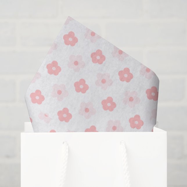 Pink Floral Pattern Tissue Paper (Gift Bag)