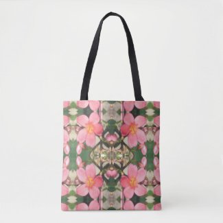 Pink Floral Pattern Tote Bag