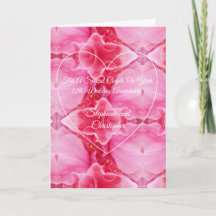 Pink Floral Personalised 12th Wedding Anniversary