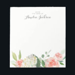 Pink Floral Personalized Notepad Stationery<br><div class="desc">More pretty Notepads in the Little Bayleigh Store!</div>
