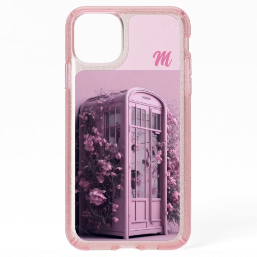 Pink floral phone booth speck iPhone 11 pro max case