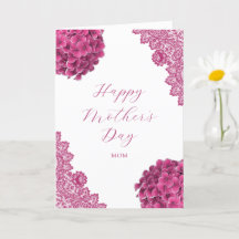 Pink Floral Photo Happy Mother's Day