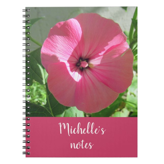 Pink Floral Photography Name Notebook (Front)