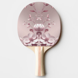 Pink Floral Ping Pong Paddle