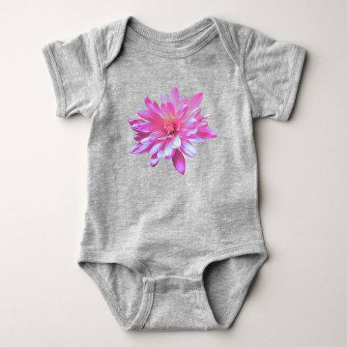 Pink floral Pink flower cute pink daisy  Baby Bodysuit