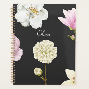 Pink floral planner
