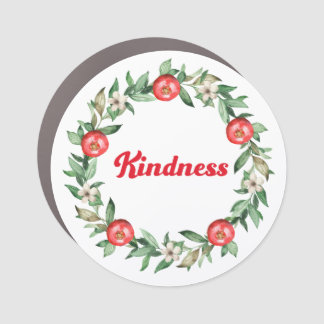 Pink Floral Pomegranate Magnet - Kindness