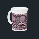Pink Floral Porcelain Pitcher<br><div class="desc">Beautiful Pink Floral Porcelain Pitcher</div>