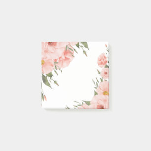Pink Floral Post-it Notes