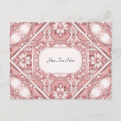 Pink Floral Postcard