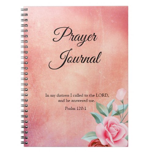 Pink Floral Prayer Journal with Scripture